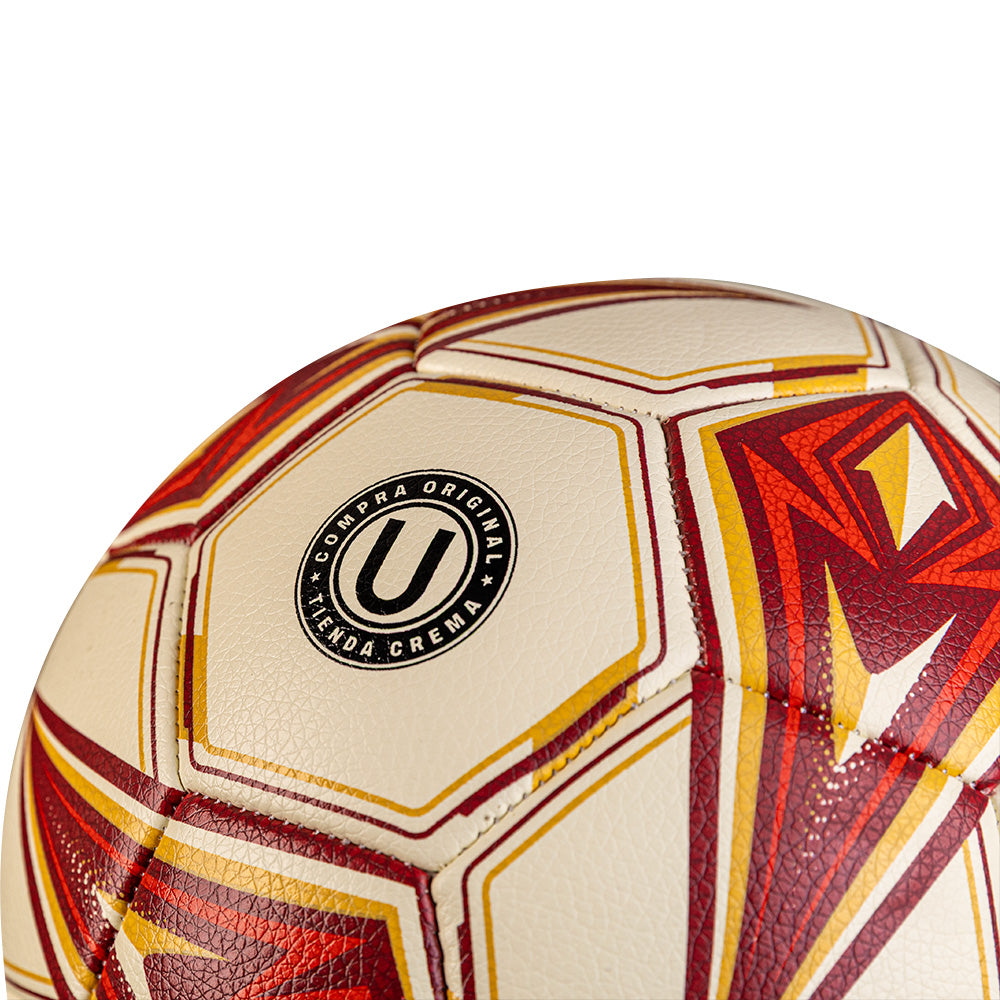 PELOTA UNIVERSITARIO FÚTBOL SHOWGOL – CUERO MATE CREMA/GRANATE/DORADO