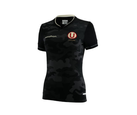 MARATH. CAMISETA NEGRA CAMUFLADA MUJER  2024