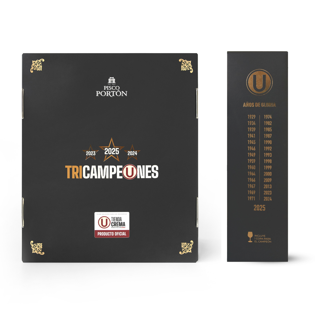 PISCO PORTÓN TRICAMPEONES - NEGRO