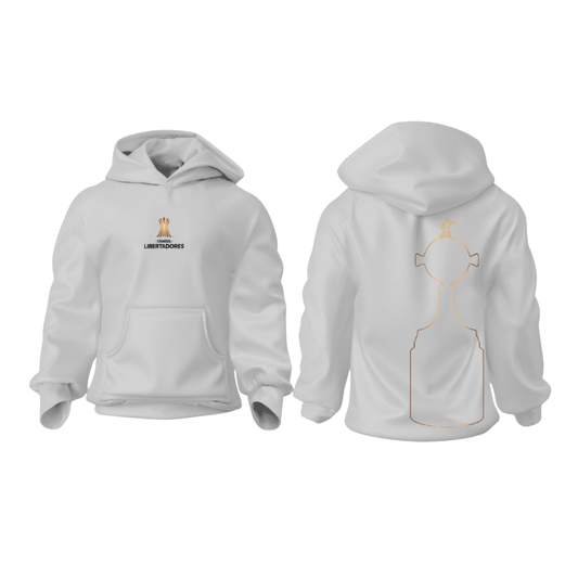 POLERA GRIS CON CAPUCHA COPA LIBERTADORES