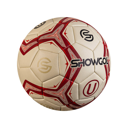 PELOTA UNIVERSITARIO FÚTBOL SHOWGOL – CUERO MATE CREMA/GRANATE
