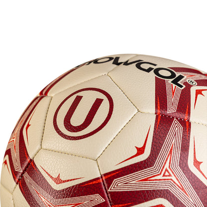 PELOTA UNIVERSITARIO FÚTBOL SHOWGOL – CUERO MATE CREMA/GRANATE