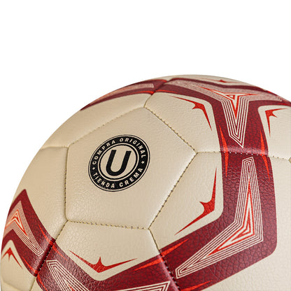 PELOTA UNIVERSITARIO FÚTBOL SHOWGOL – CUERO MATE CREMA/GRANATE