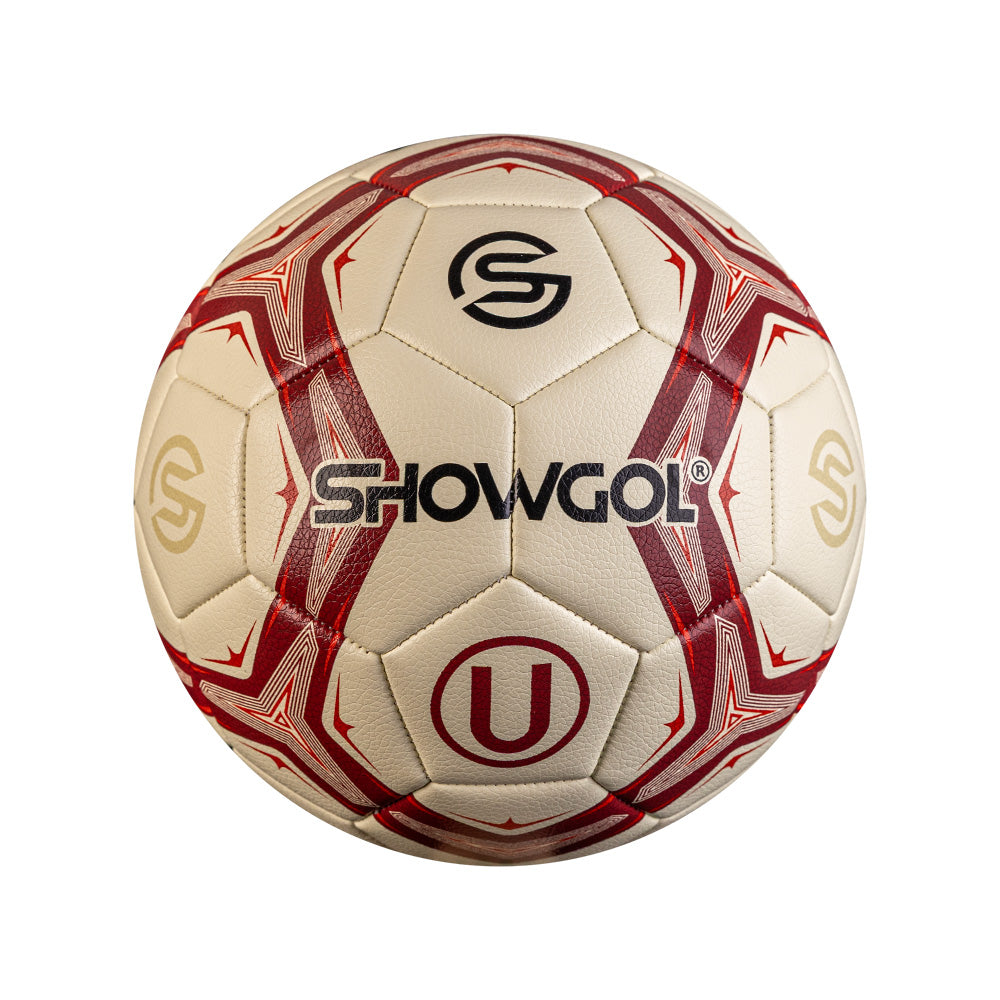 PELOTA UNIVERSITARIO FÚTBOL SHOWGOL – CUERO MATE CREMA/GRANATE