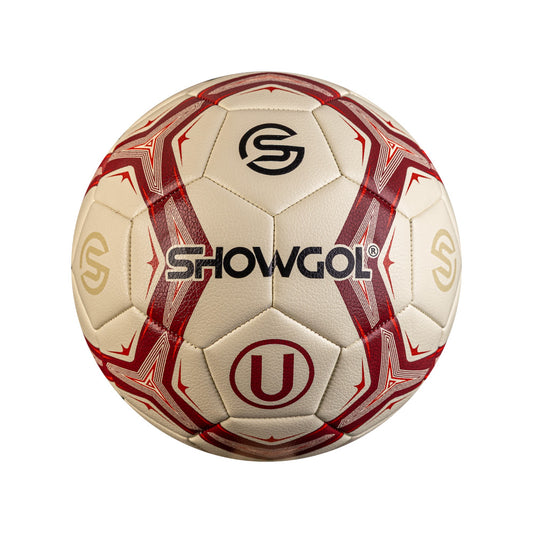 PELOTA UNIVERSITARIO FÚTBOL SHOWGOL – CUERO MATE CREMA/GRANATE