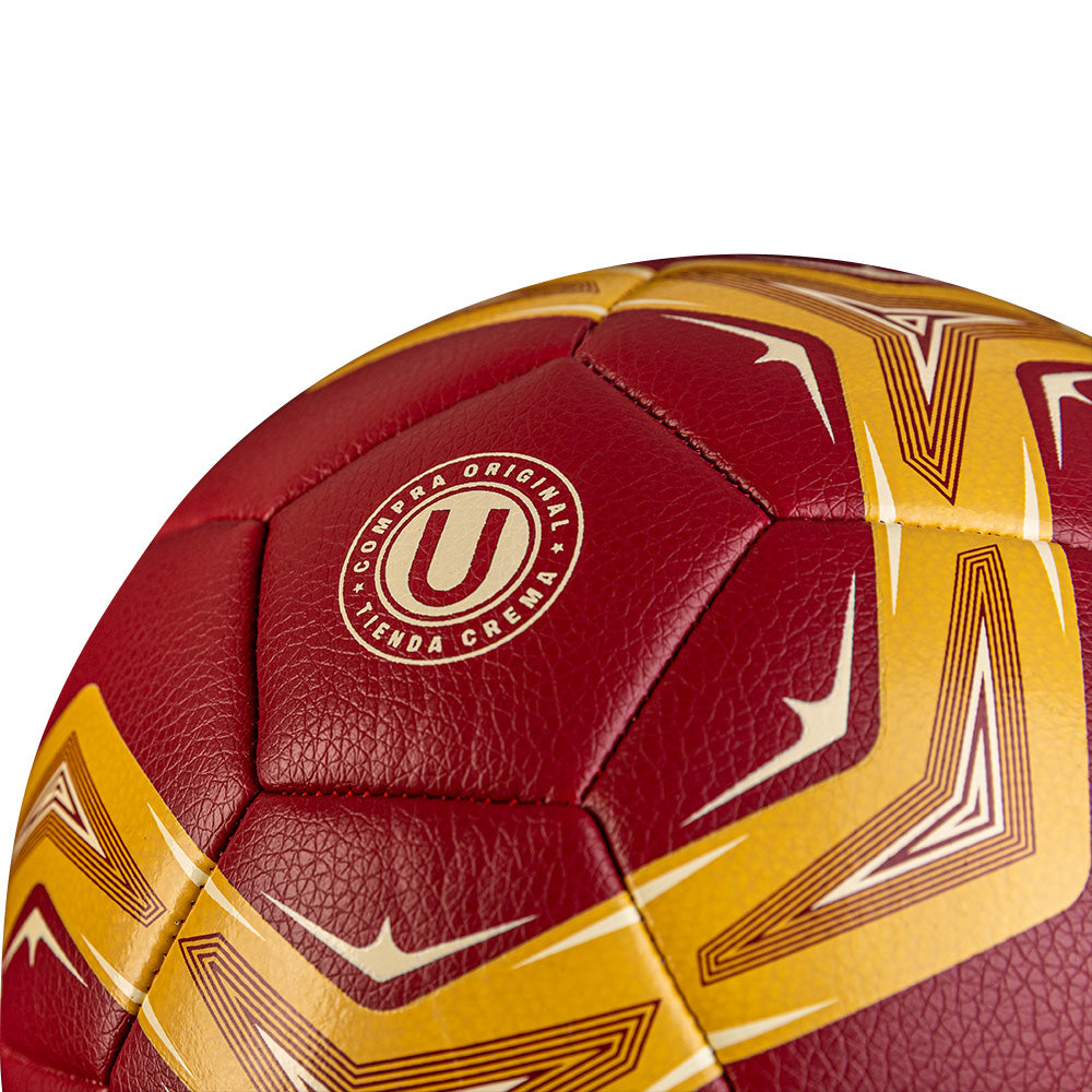 PELOTA UNIVERSITARIO FÚTBOL SHOWGOL – CUERO MATE GRANATE/DORADO
