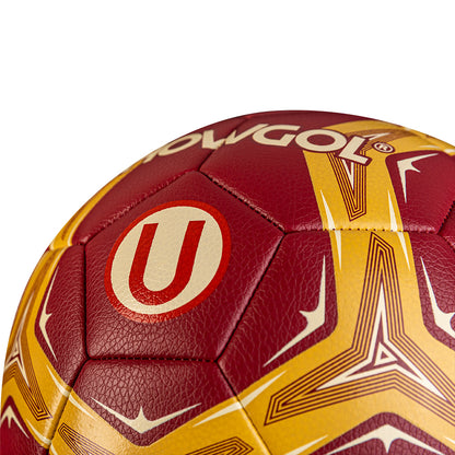 PELOTA UNIVERSITARIO FÚTBOL SHOWGOL – CUERO MATE GRANATE/DORADO