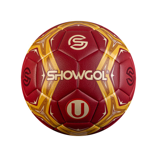 PELOTA UNIVERSITARIO FÚTBOL SHOWGOL – CUERO MATE GRANATE/DORADO