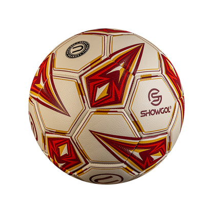 PELOTA UNIVERSITARIO FÚTBOL SHOWGOL – CUERO MATE CREMA/GRANATE/DORADO