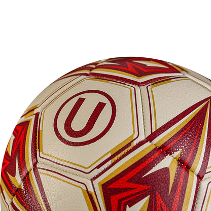 PELOTA UNIVERSITARIO FÚTBOL SHOWGOL – CUERO MATE CREMA/GRANATE/DORADO