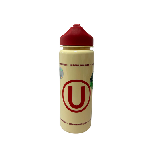 BOTELLA UNIVERSITARIO CREMA "CON LA U HASTA EL FINAL"