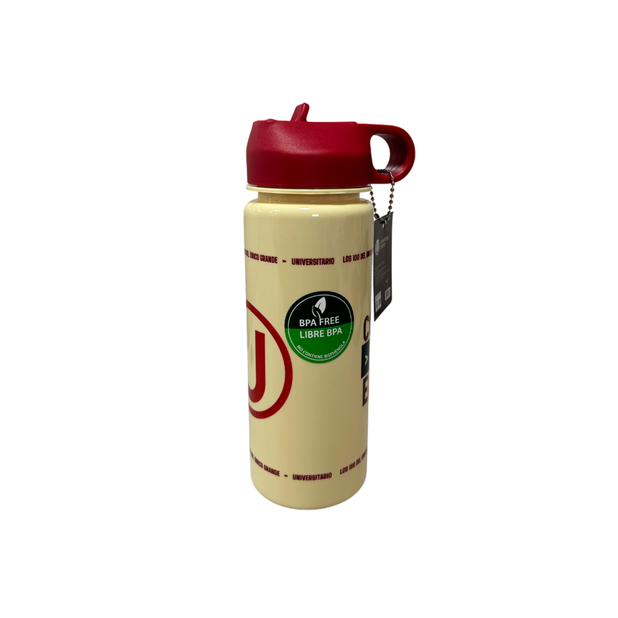 BOTELLA UNIVERSITARIO CREMA "CON LA U HASTA EL FINAL"