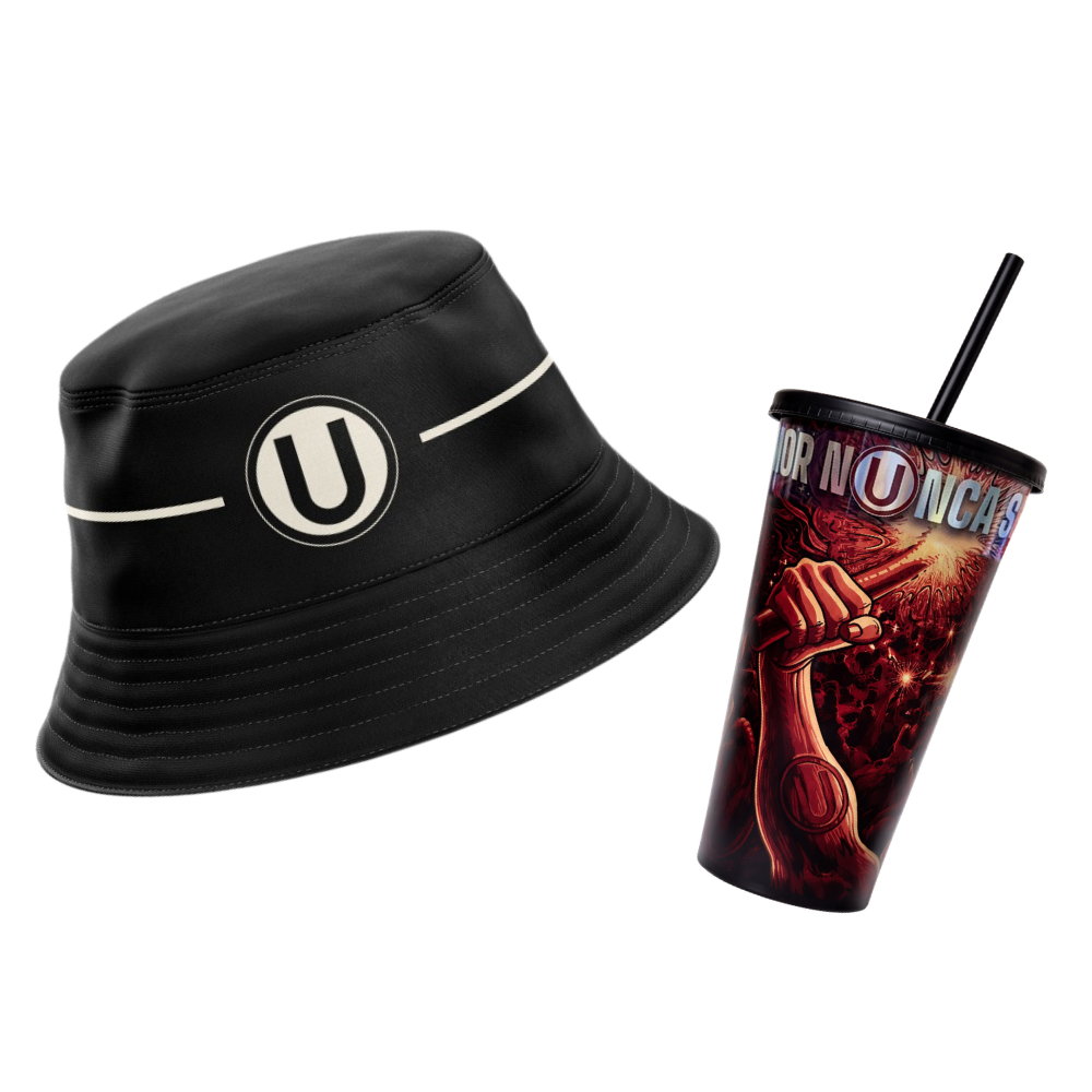 PACK "HINCHA CREMA" BUCKET HAT + VASO